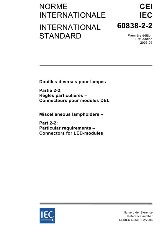 Cover IEC 60838-2-2:2006
